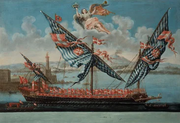 Galera de Emmanuel de Rohan-Polduc, gran maestre de la Orden de San Juan de Jerusalén, hacia 1780-85
